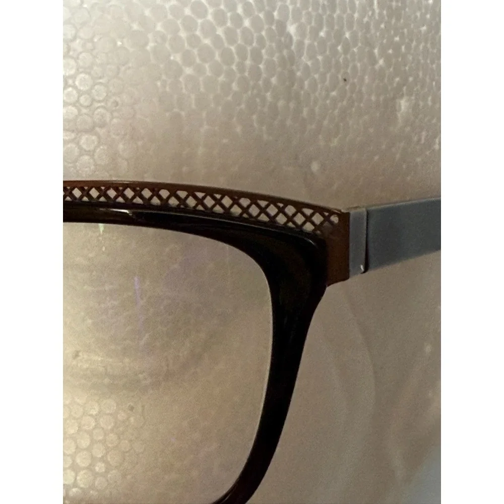 GX Studio Gwen Stefani GX035‎ Brown Square Eyeglass Frames 52-17-135 Rx